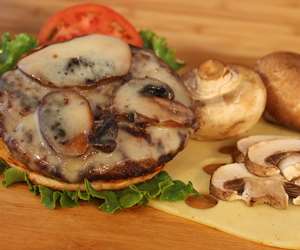 mushroom and swiss burger
